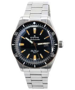 Edox Skydiver Limited Edition Black Dial Automatic Diver's 80126357RNMNIRB 300M Men's Watch