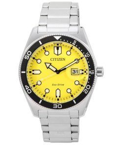 Citizen Sport Eco-Drive Stainless Steel Yellow Dial AW1760-81Z 100M Men's Watch
