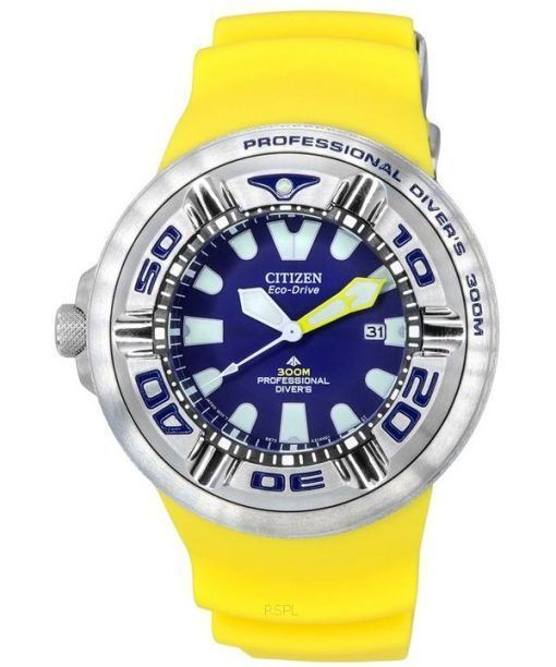 Citizen Promaster Dive Ecozilla Professional Eco-Drive Blue Dial Diver's BJ8058-06L 300M Men's Watch With Extra Strap