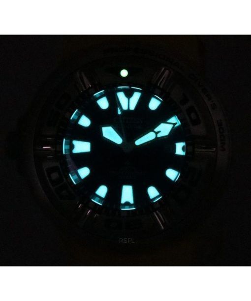 Citizen Promaster Dive Ecozilla Professional Eco-Drive Blue Dial Diver's BJ8058-06L 300M Men's Watch With Extra Strap