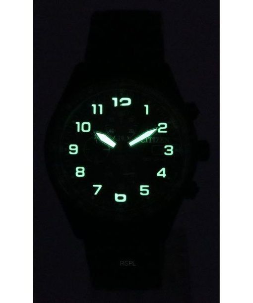 Citizen Eco-Drive Chronograph Stainless Steel Black Dial CA0775-79E 100M Men's Watch