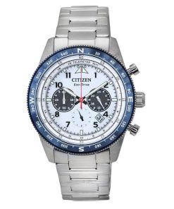 Citizen Eco-Drive Chronograph Stainless Steel Grey Dial CA4554-84H 100M Men's Watch