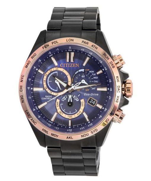 Citizen Eco-Drive Chronograph Radio Controlled Blue Dial CB5956-89L 100M Men's Watch