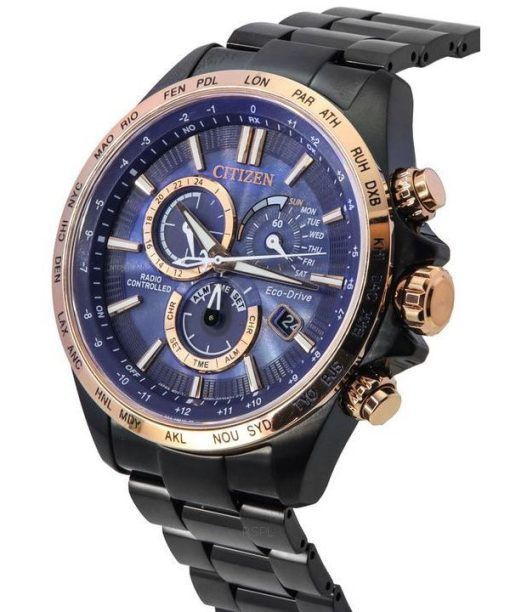 Citizen Eco-Drive Chronograph Radio Controlled Blue Dial CB5956-89L 100M Men's Watch
