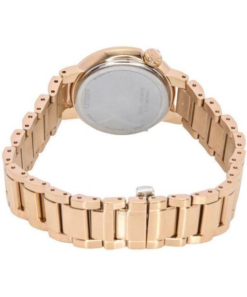 Citizen Eco-Drive Diamond Accents Rose Gold Stainless Steel Mother Of Pearl Dial EM0917-81Y Women's Watch