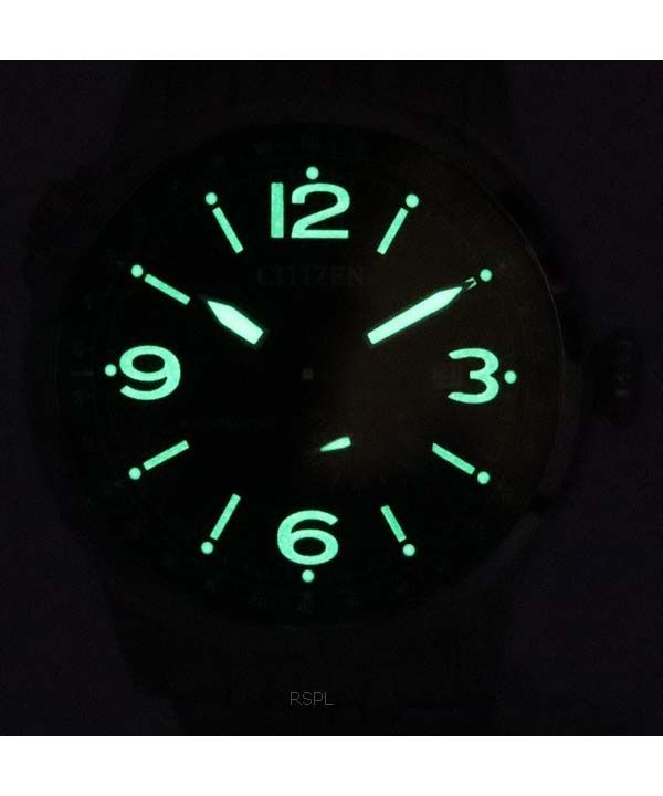 Citizen Pilot Stainless Steel Black Dial Automatic NJ0140-84E 100M Men's Watch