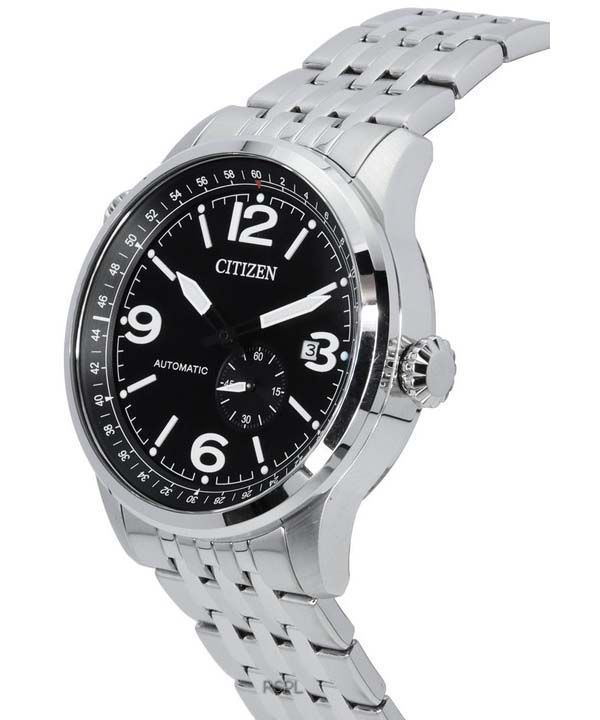 Citizen Pilot Stainless Steel Black Dial Automatic NJ0140-84E 100M Men's Watch