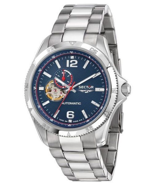 Sector 650 Automatico Stainless Steel Open Heart Blue Dial Automatic R3223231001 100M Mens Watch