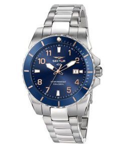 Sector 450 Date And Time Stainless Steel Blue Dial Quartz R3253276010 100M Mens Watch