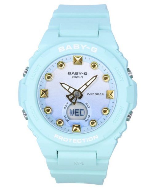 Casio Baby-G Summer Colors Series Analog Green Resin Strap Quartz BGA-320-3A 100M Women's Watch