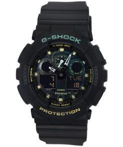 Casio G-Shock Analog Digital Resin Strap Multicolor Dial Quartz GA-100RC-1A 200M Men's Watch