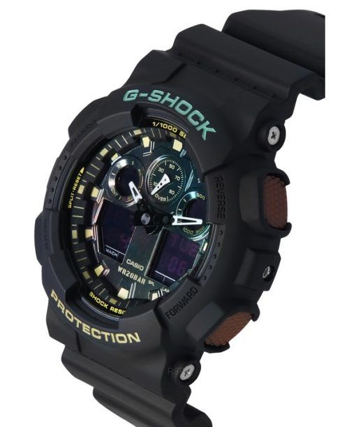 Casio G-Shock Analog Digital Resin Strap Multicolor Dial Quartz GA-100RC-1A 200M Men's Watch