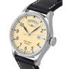 Iron Annie Cockpit Flight Control Leather Strap Full Luminous Beige Dial Automatic 51645 Mens Watch