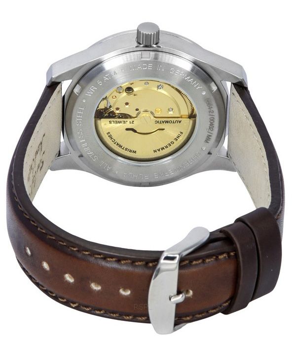 Iron Annie F13 Tempelhof Leather Strap Black Dial Automatic 56642 100M Mens Watch