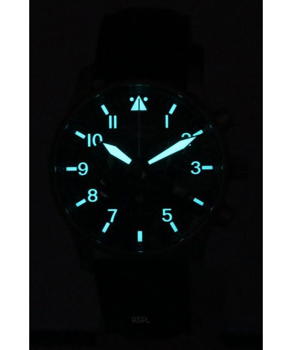 Iron Annie F13 Tempelhof Chronograph Leather Strap Black Dial Quartz 56822 100M Mens Watch