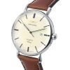 Iron Annie Classic Brown Leather Strap Beige Dial Automatic 59585 Mens Watch