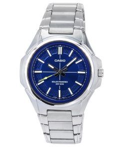 Casio Standard Analog Stainless Steel Blue Dial Solar MTP-RS100D-2A Mens Watch