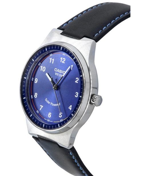 Casio Standard Analog Leather Strap Blue Dial Solar Powered MTP-RS105L-2B Mens Watch