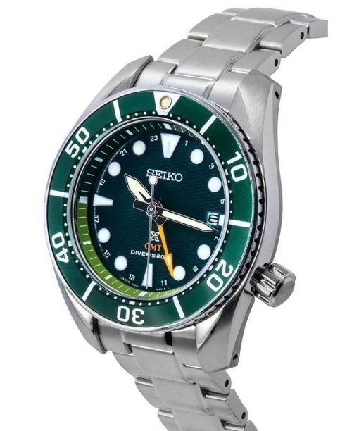 Seiko Prospex Sea Aqua Sumo GMT Green Dial Solar Diver's SFK003J1 200M Men's Watch