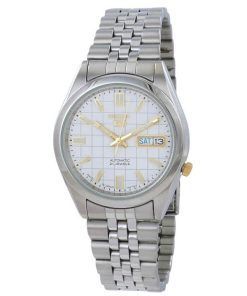 Seiko 5 Jubilee Bracelet White Dial 21 Jewels Automatic SNKF77J1 Mens Watch