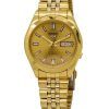 Seiko 5 Gold Tone Jubilee Bracelet Gold Dial 21 Jewels Automatic SNKF82J1 Mens Watch