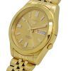 Seiko 5 Gold Tone Jubilee Bracelet Gold Dial 21 Jewels Automatic SNKF82J1 Mens Watch