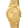 Seiko 5 Gold Tone Jubilee Bracelet Gold Dial 21 Jewels Automatic SNXC38J5 Mens Watch