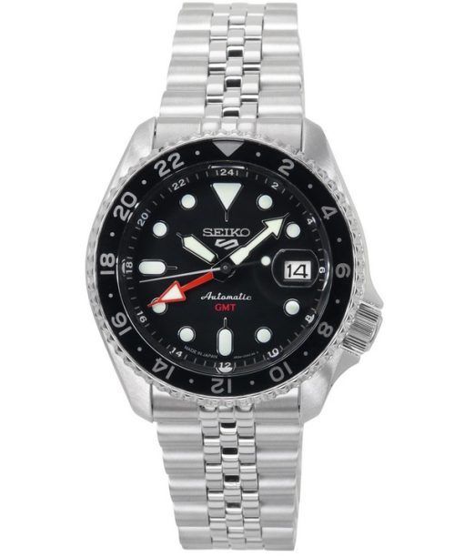 Seiko 5 Sports SKX Sports Style GMT Stainless Steel Black Dial Automatic SSK001J1 100M Men's Watch