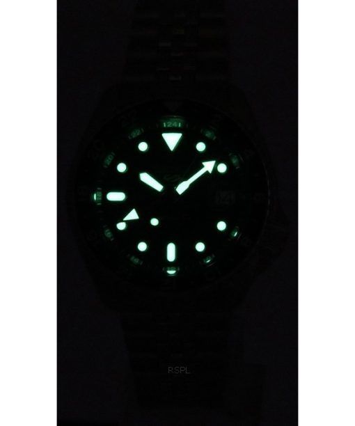 Seiko 5 Sports SKX Sports Style GMT Stainless Steel Black Dial Automatic SSK001J1 100M Men's Watch