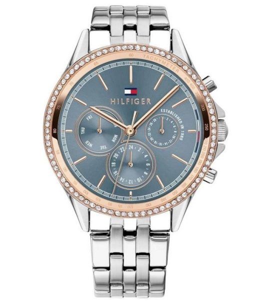 Tommy Hilfiger Ari Crystal Accents Multifunction Grey Dial Quartz 1781976 Womens Watch
