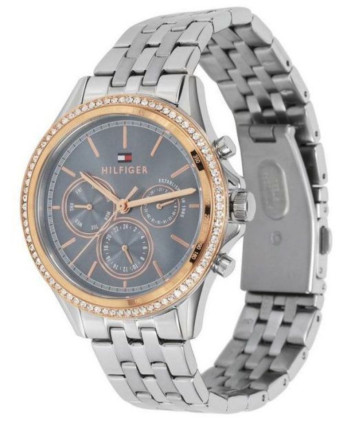 Tommy Hilfiger Ari Crystal Accents Multifunction Grey Dial Quartz 1781976 Womens Watch