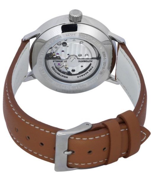Zeppelin LZ129 Hindenburg Leather Strap Open Heart Beige Dial Automatic 80665N Mens Watch