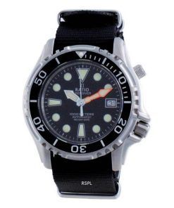 Ratio Free Diver Helium Safe Nylon Automatic Diver's 1066KE20-33VA-BLK-var-NATO4 1000M Men's Watch