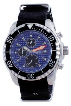Ratio Free Diver Chronograph Nylon Quartz Diver's 48HA90-17-CHR-BLU-var-NATO4 200M Men's Watch