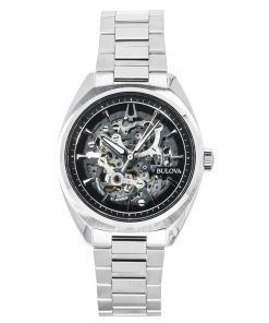 Bulova Classic Surveyor Stainless Steel Silver Skeleton Dial Automatic 96A293 Mens Watch