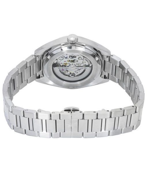 Bulova Classic Surveyor Stainless Steel Silver Skeleton Dial Automatic 96A293 Mens Watch