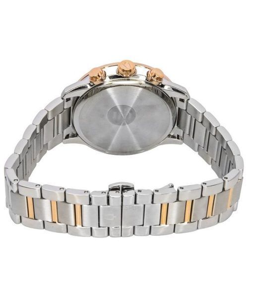 Bulova Classic Sutton Chronograph Two Tone Stainless Steel Grey Dial Quartz 98B335 Mens Watch