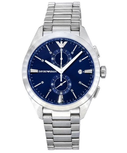 Emporio Armani Claudio Stainless Steel Chronograph Blue Dial Quartz AR11541 Mens Watch