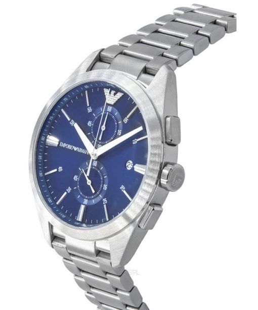 Emporio Armani Claudio Stainless Steel Chronograph Blue Dial Quartz AR11541 Mens Watch