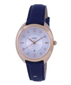 Fossil Gabby Crystal Accents White Dial Leather Strap Quartz ES5116 Women's Watch