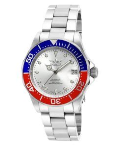 Invicta Pro Diver Stainless Steel Silver Dial Automatic Divers 17041 200M Mens Watch