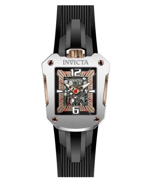 Invicta S1 Rally Silicone Strap Rose Gold Skeleton Dial Automatic 41660 100M Mens Watch