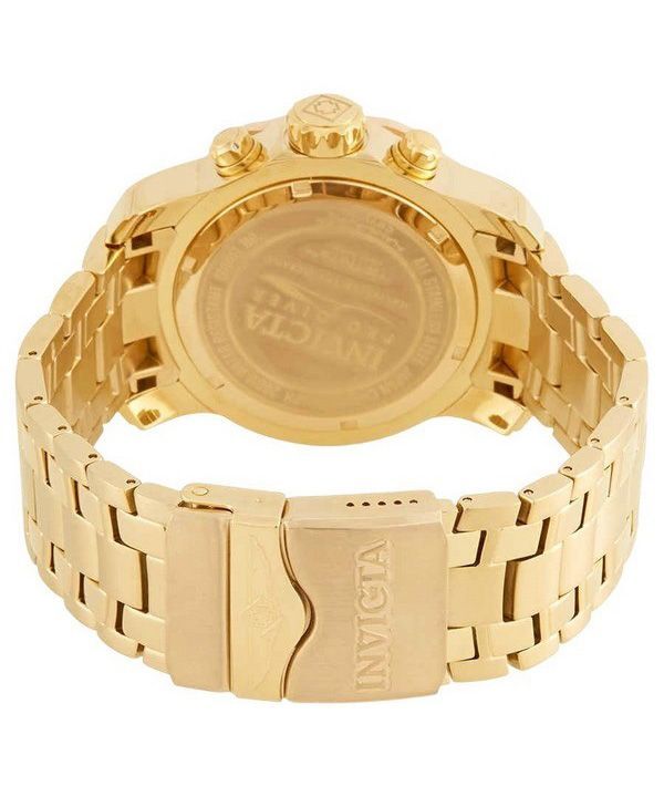 Invicta Pro Diver Scuba Chronograph Stainless Steel Gold Tone Dial Quartz Divers 80071 200M Mens Watch