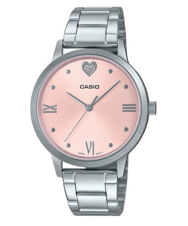 Casio Analog Pink Dial Stainless Steel LTP-2022VD-4C LTP2022VD-4C Women's Watch