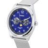 Casio Standard Analog Stainless Steel Mesh Bracelet Moon Phase Blue Dial Quartz MTP-M300M-2A MTPM300M-2 Mens Watch