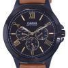 Casio Chronograph Leather Strap Analog MTP-V300BL-5A MTPV300BL-5 Men's Watch