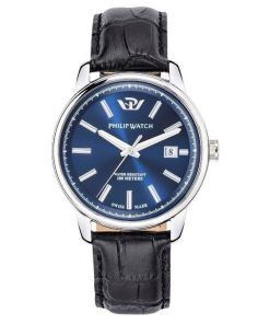 Philip Watch Kent Collection Anniversary Leather Strap Blue Dial Quartz R8251178013 100M Mens Watch