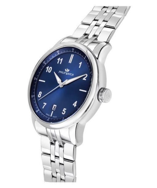 Philip Watch Anniversary Stainless Steel Blue Dial Quartz R8253150010 100M Mens Watch