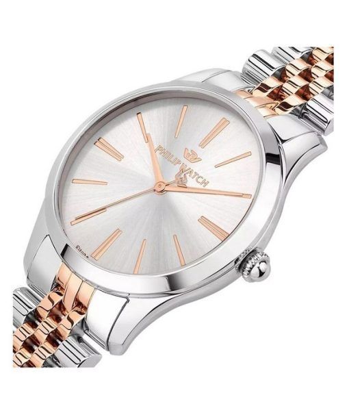 Philip Watch Grace Two Tone Stainless Steel White Dial Quartz R8253208515 100M Womens Watch