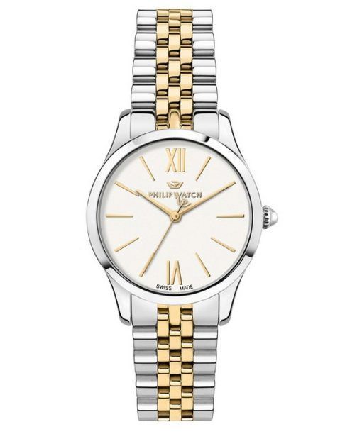 Philip Watch Grace Two Tone Stainless Steel White Dial Quartz R8253208516 100M Womens Watch